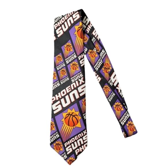 Vintage Phoenix Suns Neck Tie Basketball‎ Sports NBA Made in USA 100% Silk - Picture 1 of 9